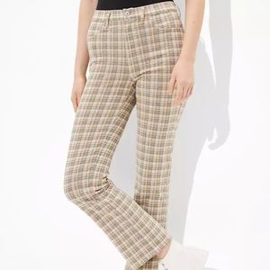 American Eagle Skinny Kick Crop Pant Plaid